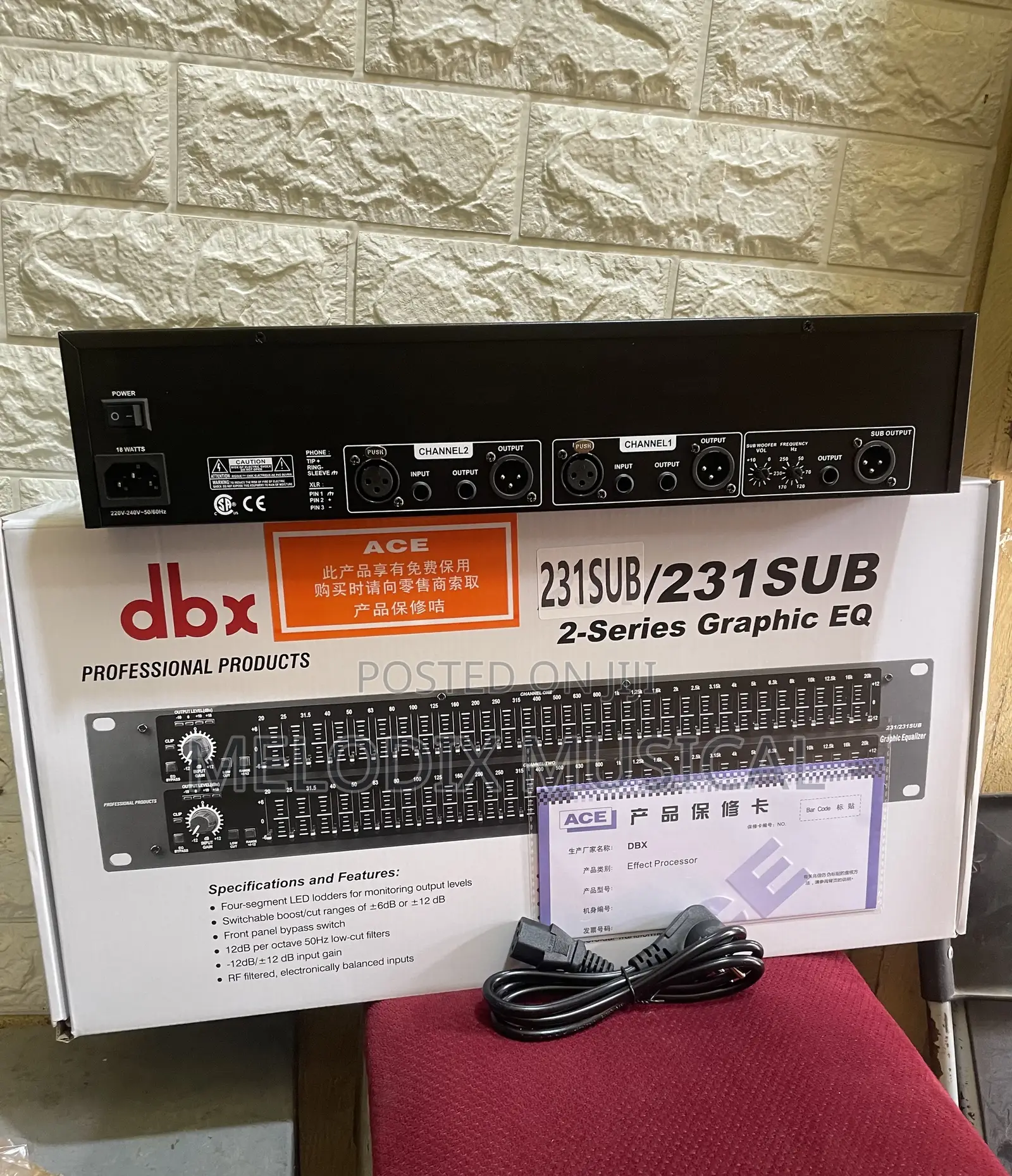 DBX 2-Series Graphics Eq 231/231 Sub Double Equalizer