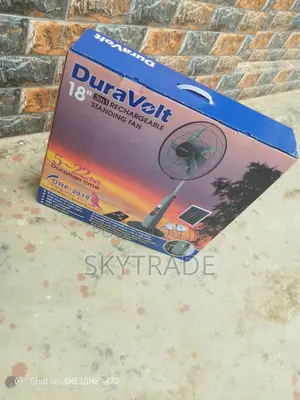 Quality Duravolt Solar Standing Fan 18" (Drf- 3918)