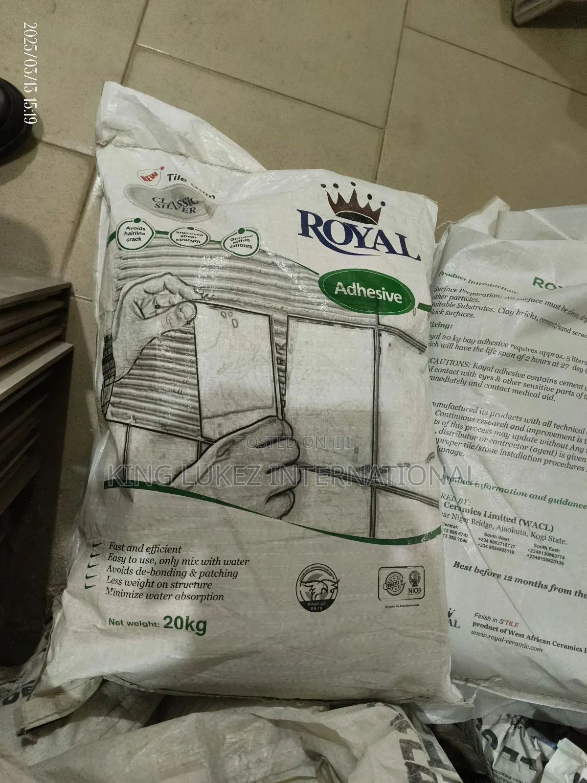 Royal Tile Gums Available in Large Quantity.