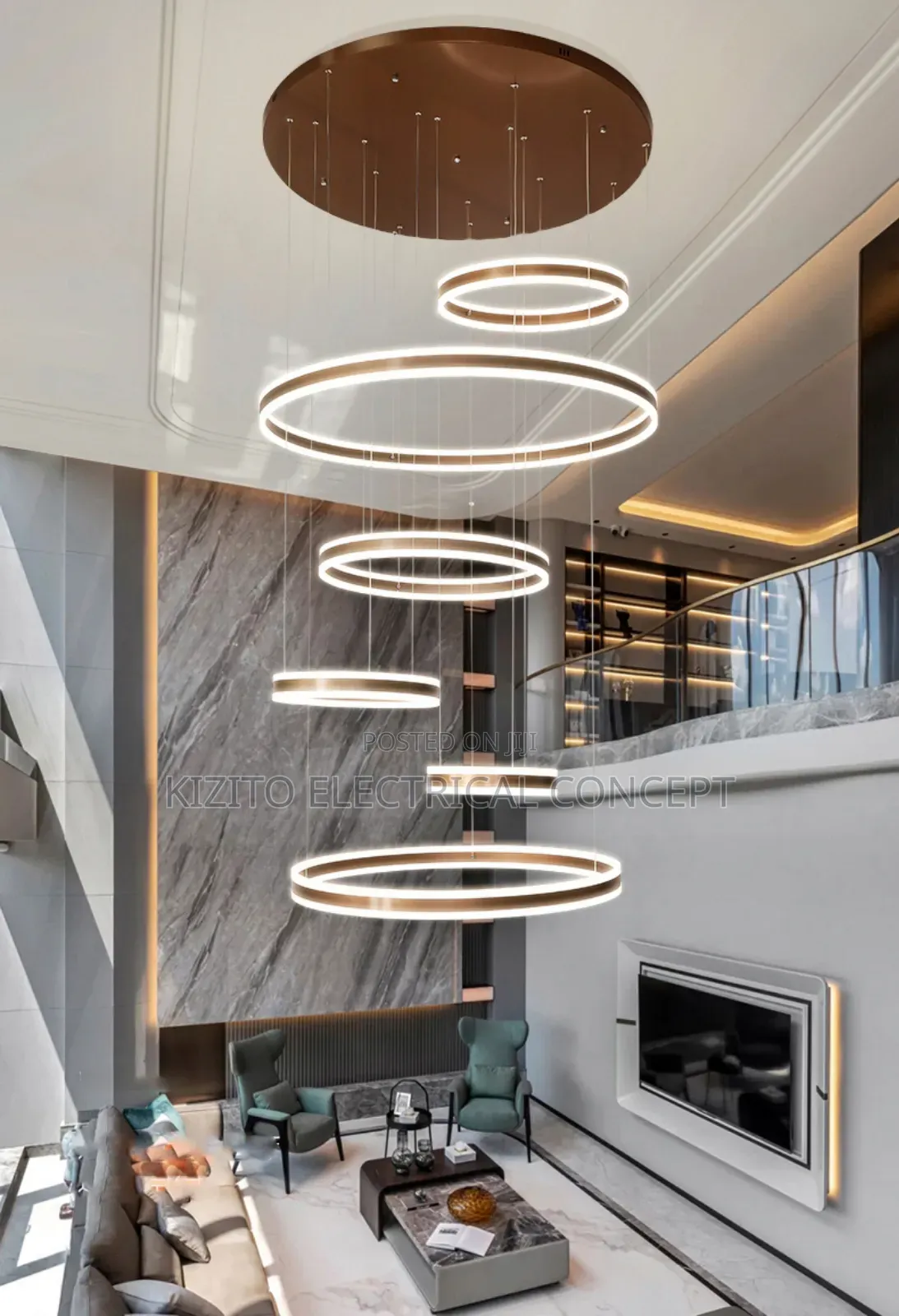 Dropping Spiral Chandelier Led