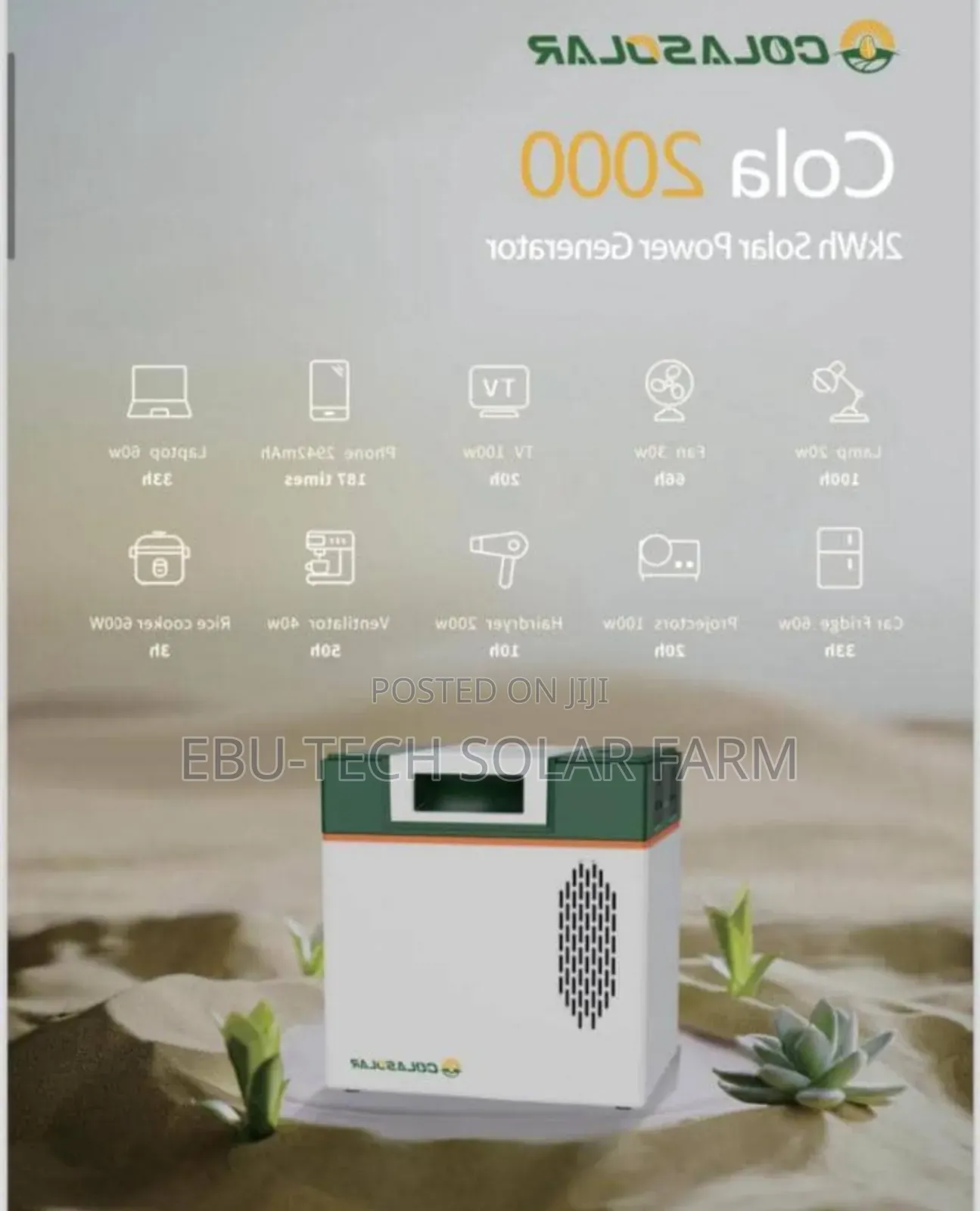 Cola Solar Generator 2000w