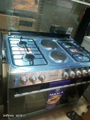 Maxi 6 Burners Gas Cooker Stainless Steel Body