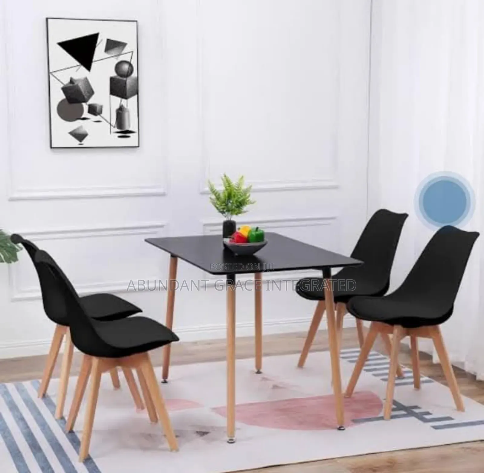 Emenis Dinning Table With 4 Chairs.
