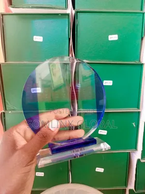 Photo - Crystal Plaque, Glass Base
