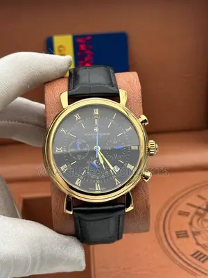Vacheron Moonphase Dial Chronograph Working Leather
