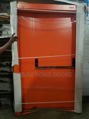 4ft by 7ft Orange Color Emergency Exit Security Door