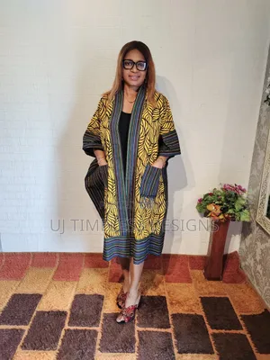Photo - Classy Yellow Asoke and Ankara Jacket