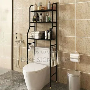 Black 3 in 1 Toilet Rack Organizer