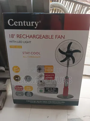 Century Solar Rechargeable Fan 18"