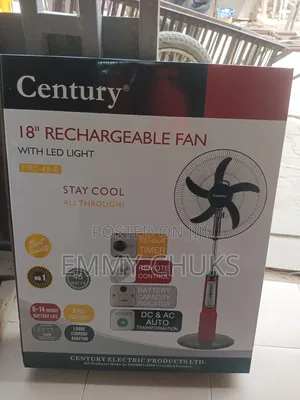 Super Century Rechargeable Fan 18"
