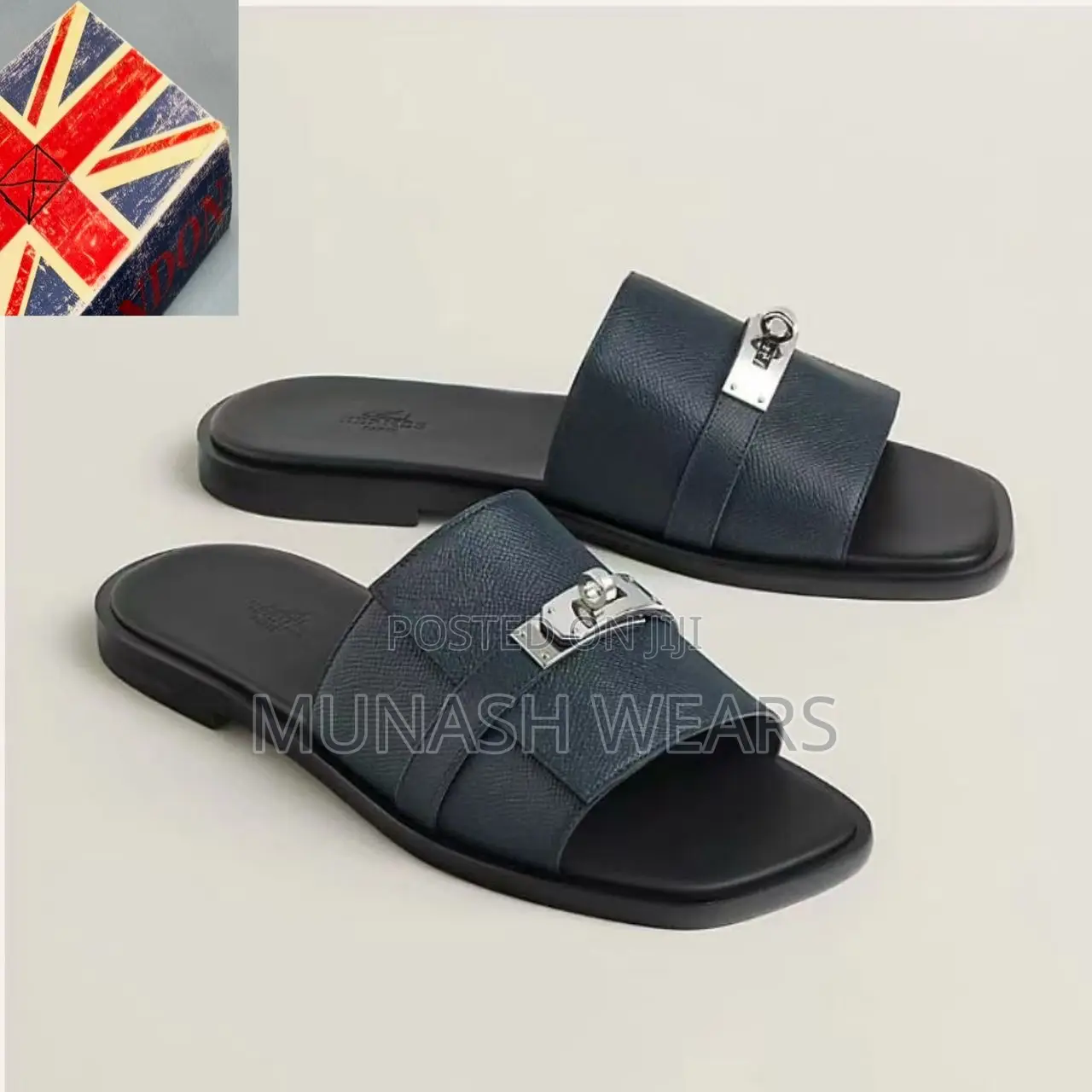 Hermes Leather Slipers 40-46
