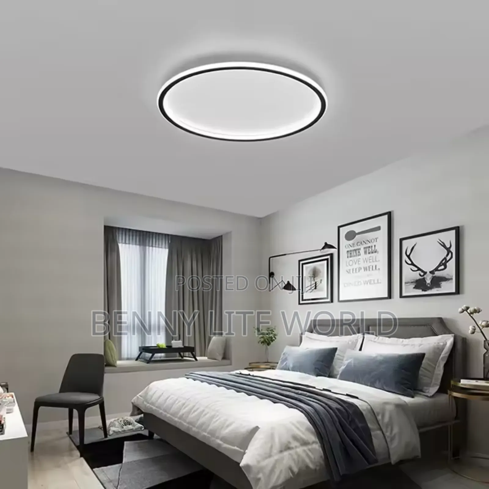 Led Ceiling Light Flush Mount Fixture 3 Color Dimming.
