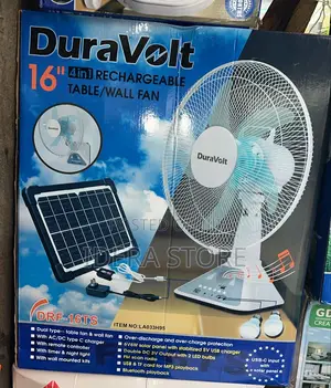 Duravolt 16 Inches 4in1 Rechargeable Table and Wall Fan Ad/D