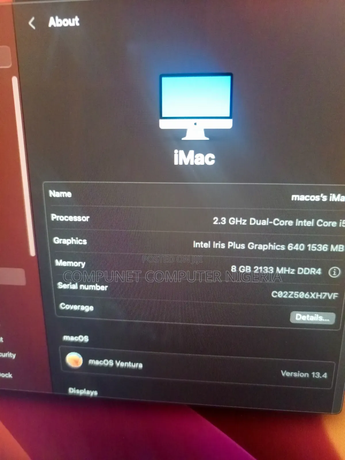 Desktop Computer Apple iMac Pro 8GB Intel Core I5 HDD+SSD 1T