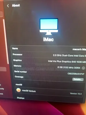 Desktop Computer Apple iMac Pro 8GB Intel Core I5 HDD+SSD 1T
