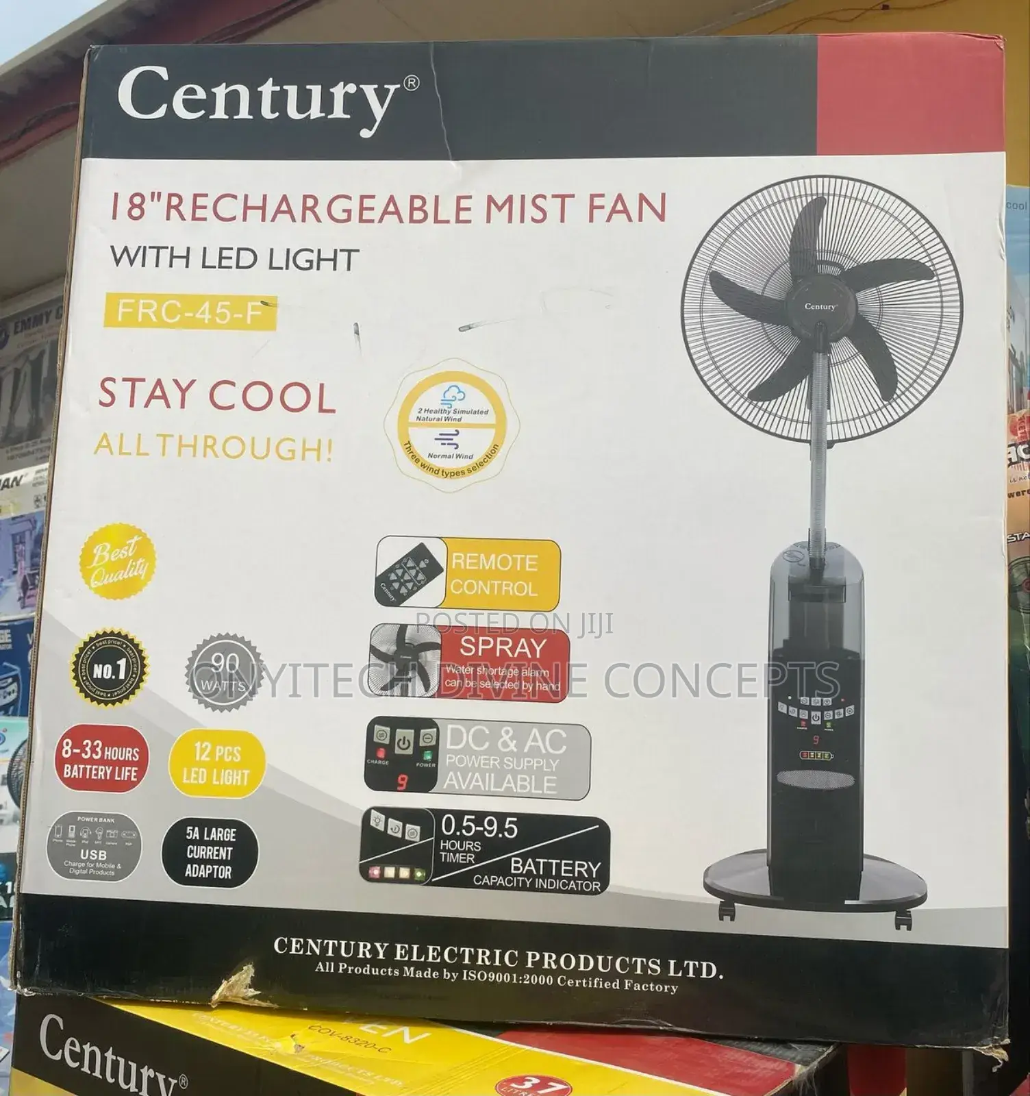Century Rechargeable Mist Fan