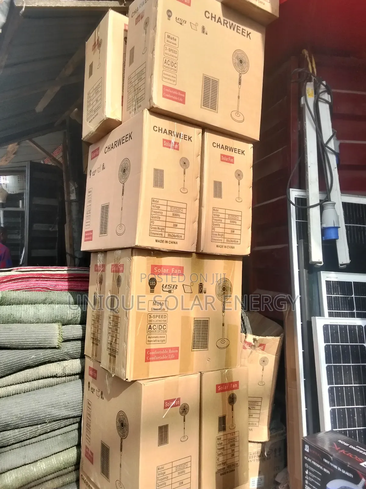 Charweek Ac/Dc 16" Solar Fan
