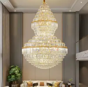 Modern Black Gold Crystal Chandelier