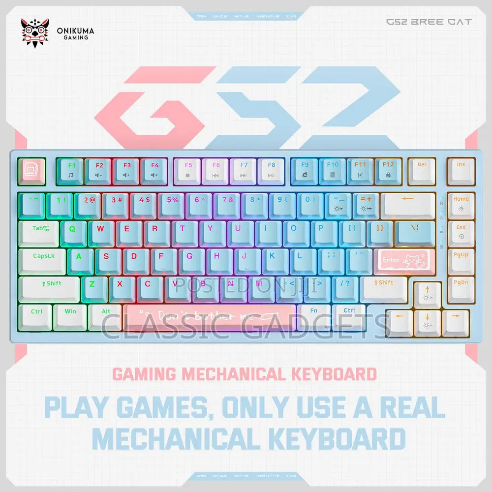 Onikuma G52 82 Keys Mechanical Professional Gaming Keyboard