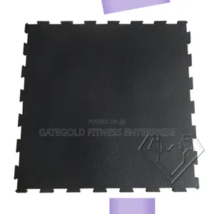 Interlocking Composite Floor Mat 1m*1m*10mm (Black) Sj-B06