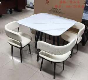 Marble Dining Table Set for 4