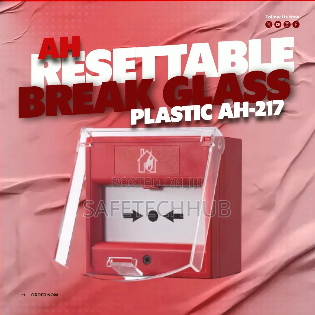 Fire Alarm Ah Resettable Break Glass Ah 0217 (Plastic)