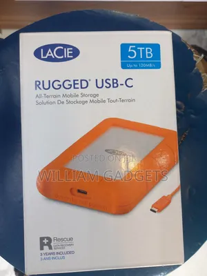 Lacie Rugged Usb- C 5tb Hard Drive