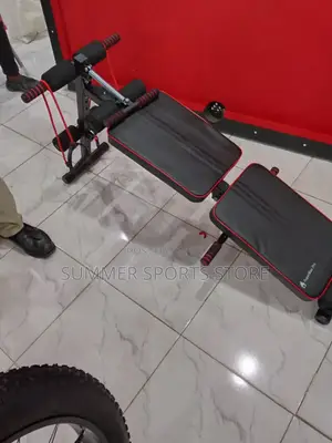 Black and Red Foldable Sit Up Bench