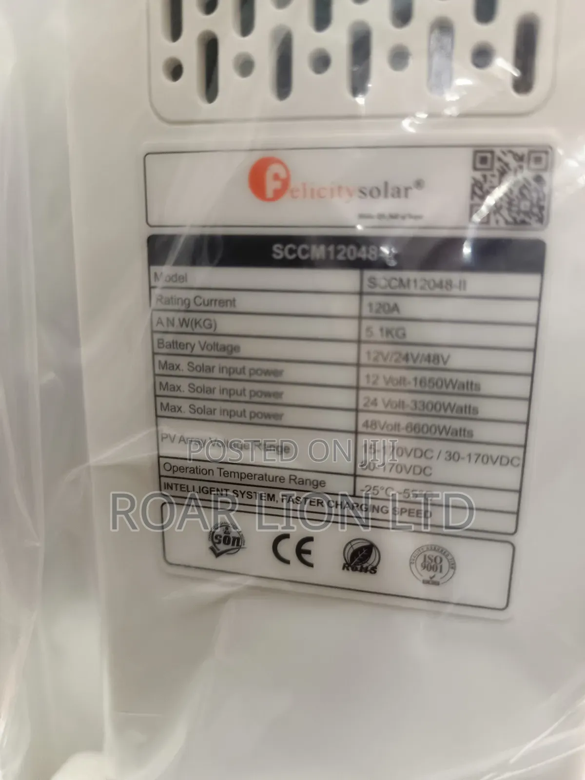 Felicity 120ah Charge Controller