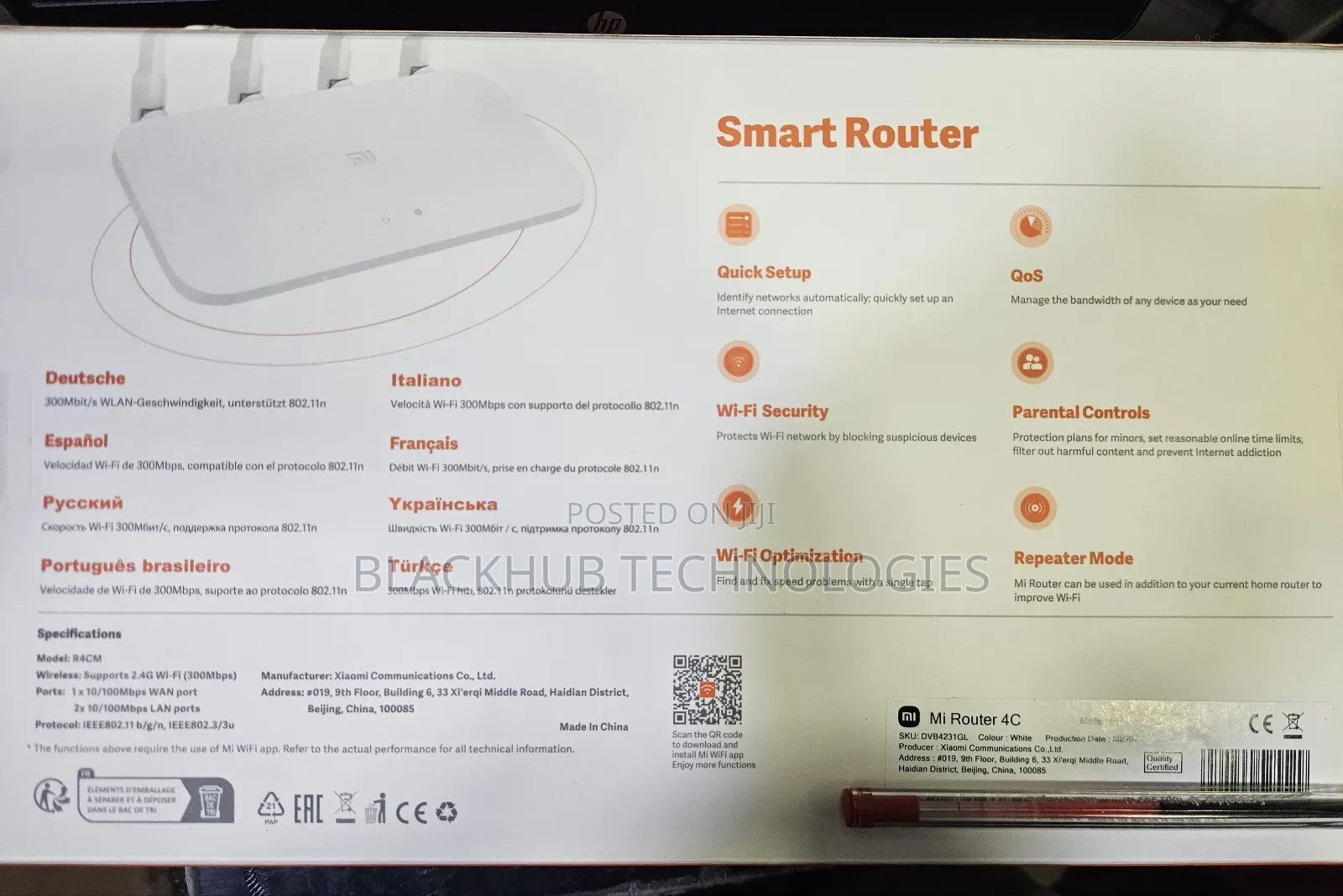 Mi Router 4c 300mbps High Speed