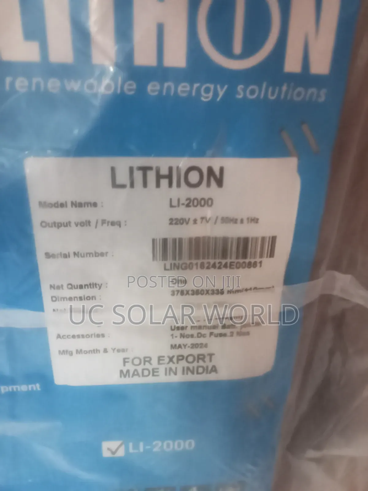 Lithon 2kva 24v Solar Inverter