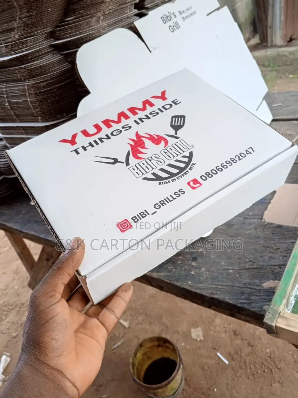 High Pizza Two Colour Printed Carton