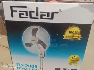 Fadar Wall Mounted Fan 17inches White Color