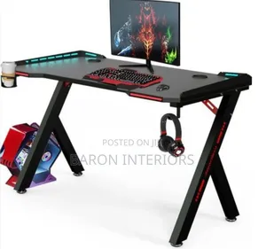 Home and Office Gaming Desk With Led Lights