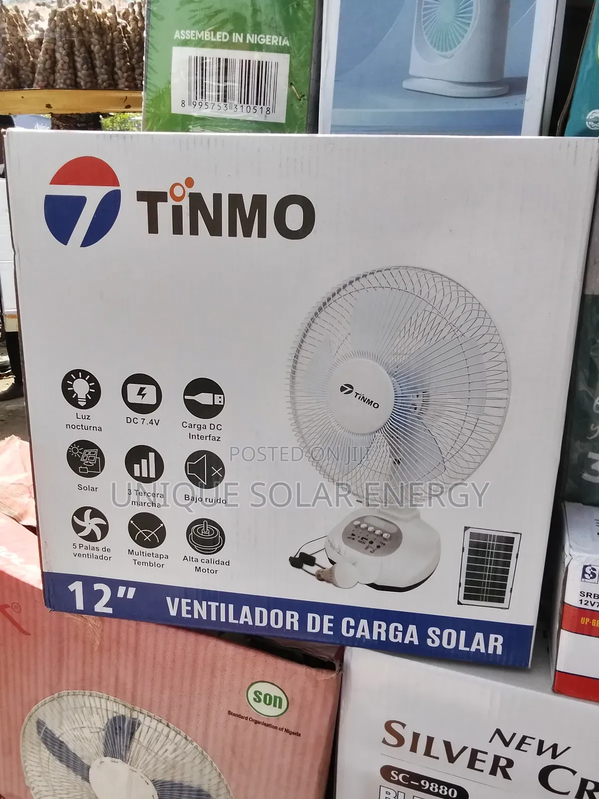 12"Tinmo Solar Table Fan