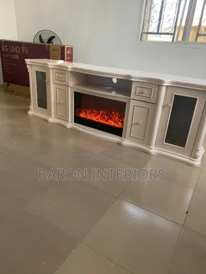 Royal Television Stand With Fireplace