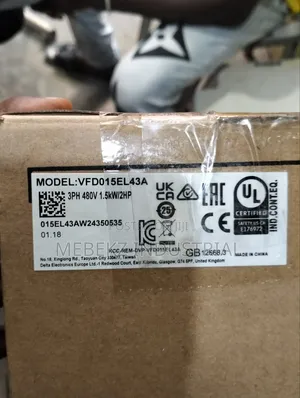 Delta VFD 1.5kw 3phase Vfd015el43a