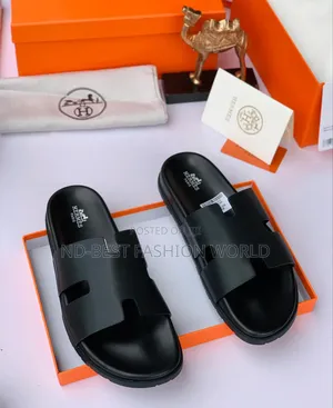 Hermes Leather Slippers