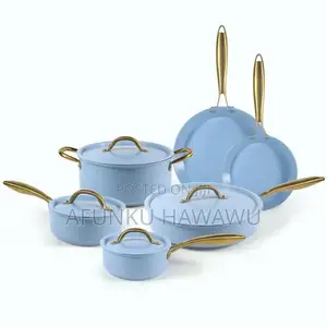 Ceramic Coating Cookware Set With Silicon Spoons Holder