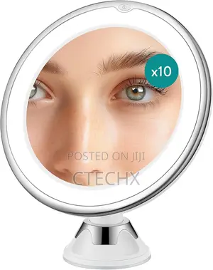 Auxmir 10x Magnifying Mirror With Light. 360° Rotation