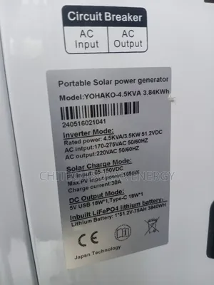 Yohako Solar Generator 4.5kva