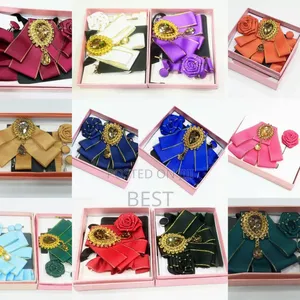 New Designs Ceremonies Bow Ties With Cufflinks and Brooches