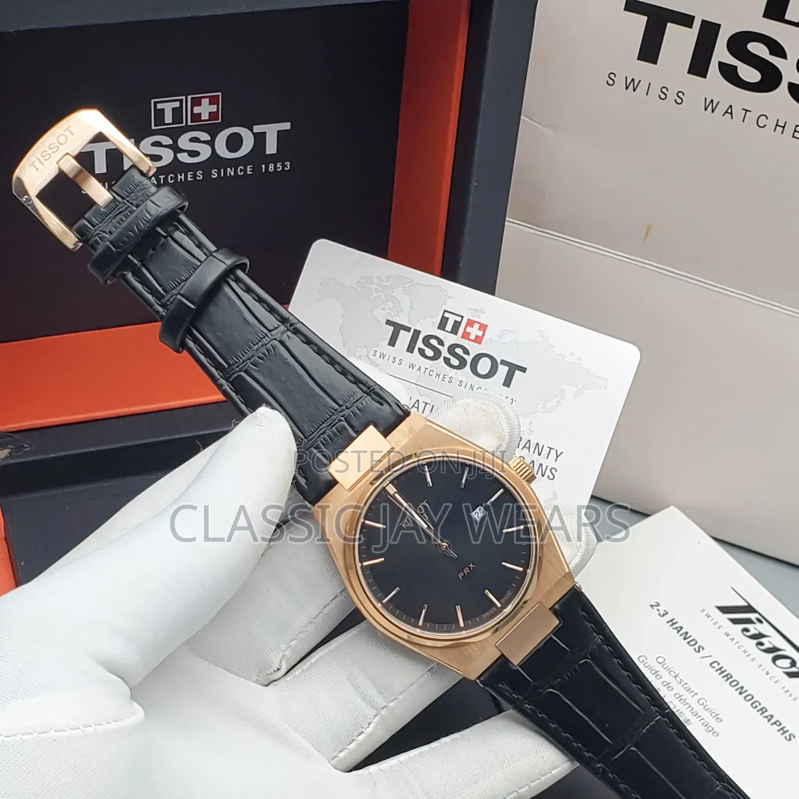 Tissot Black Leather Collections in Store