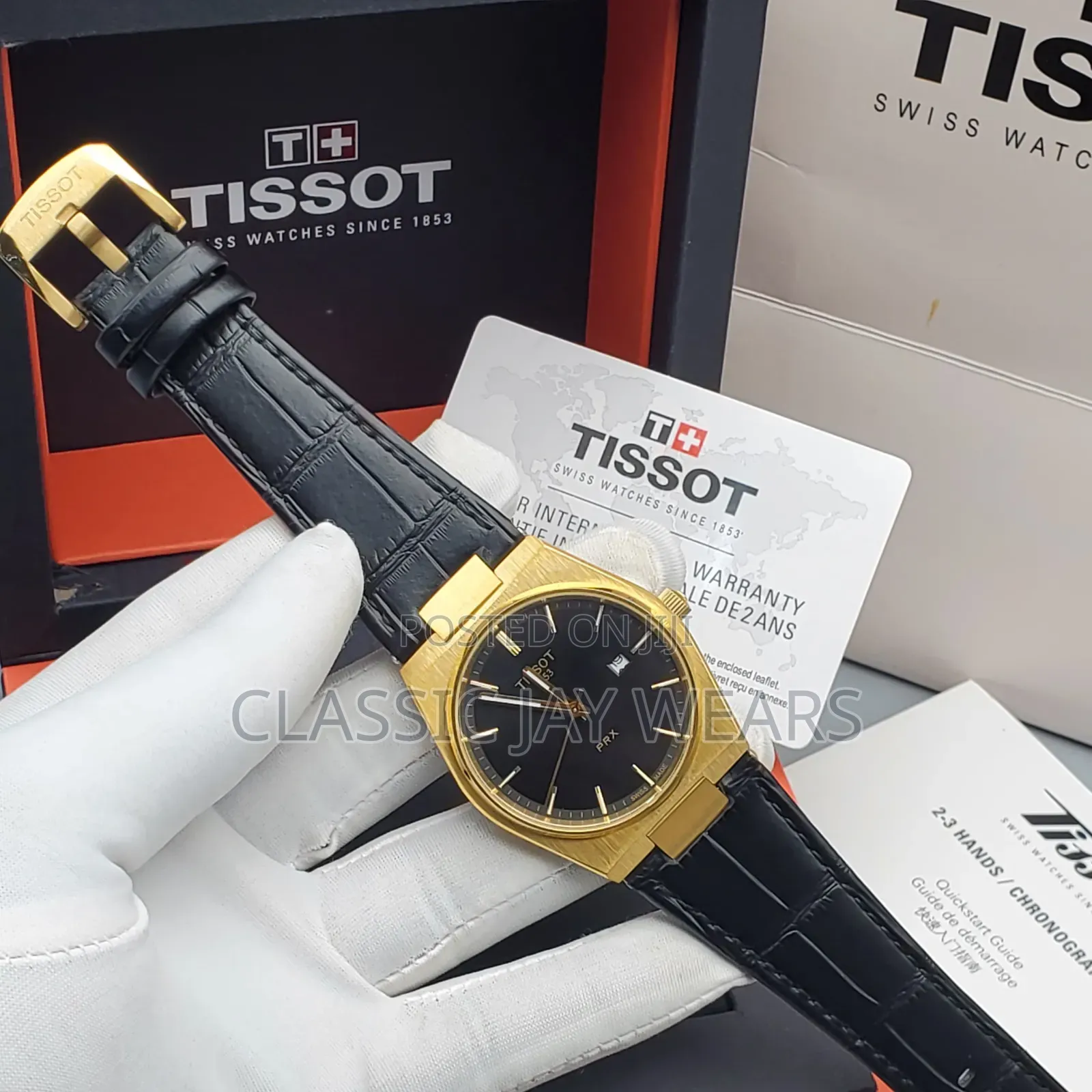 Tissot Black Leather Collections in Store