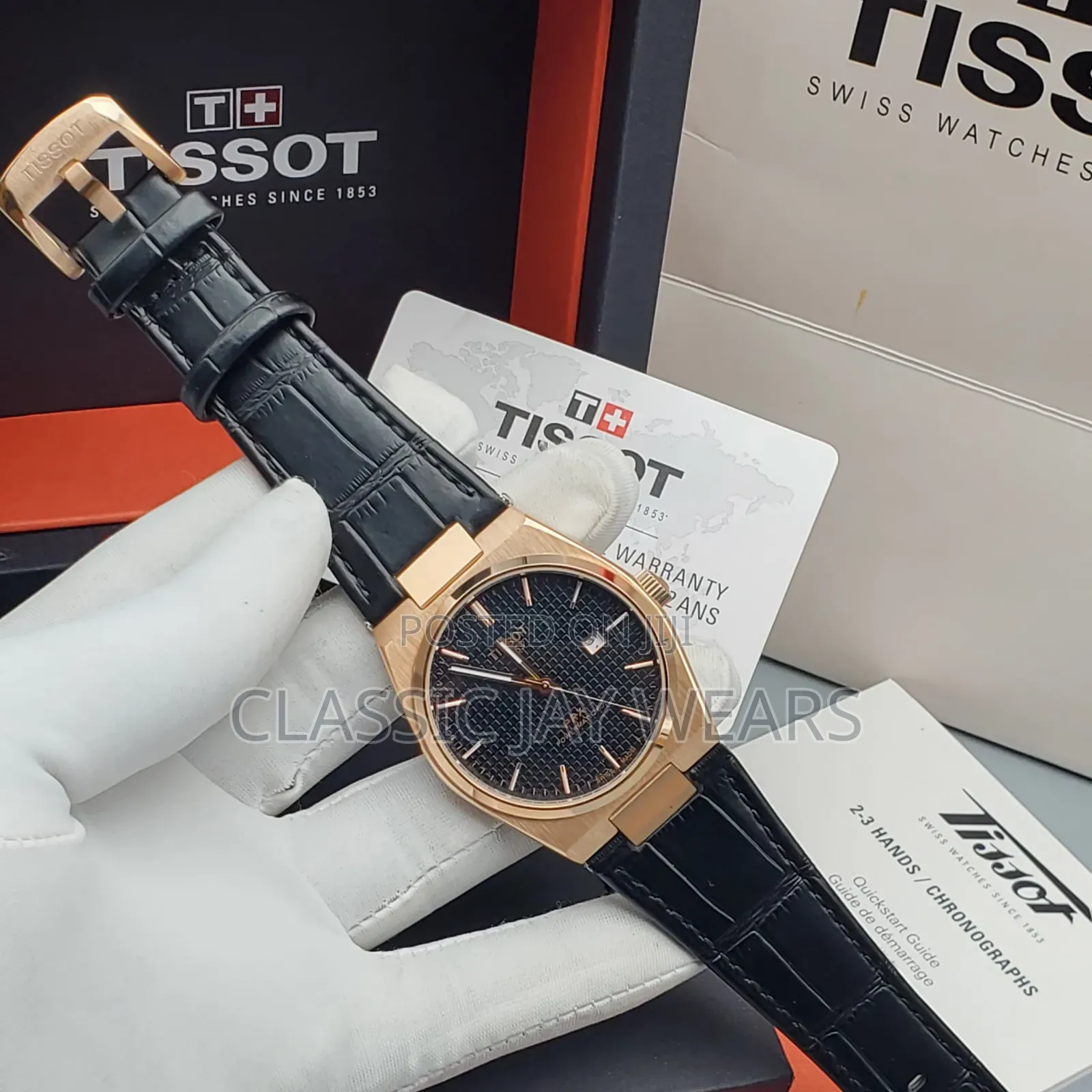 Tissot Black Leather Collections in Store