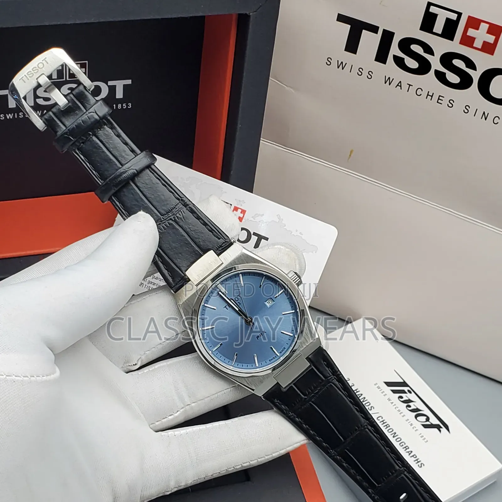 Tissot Black Leather Collections in Store