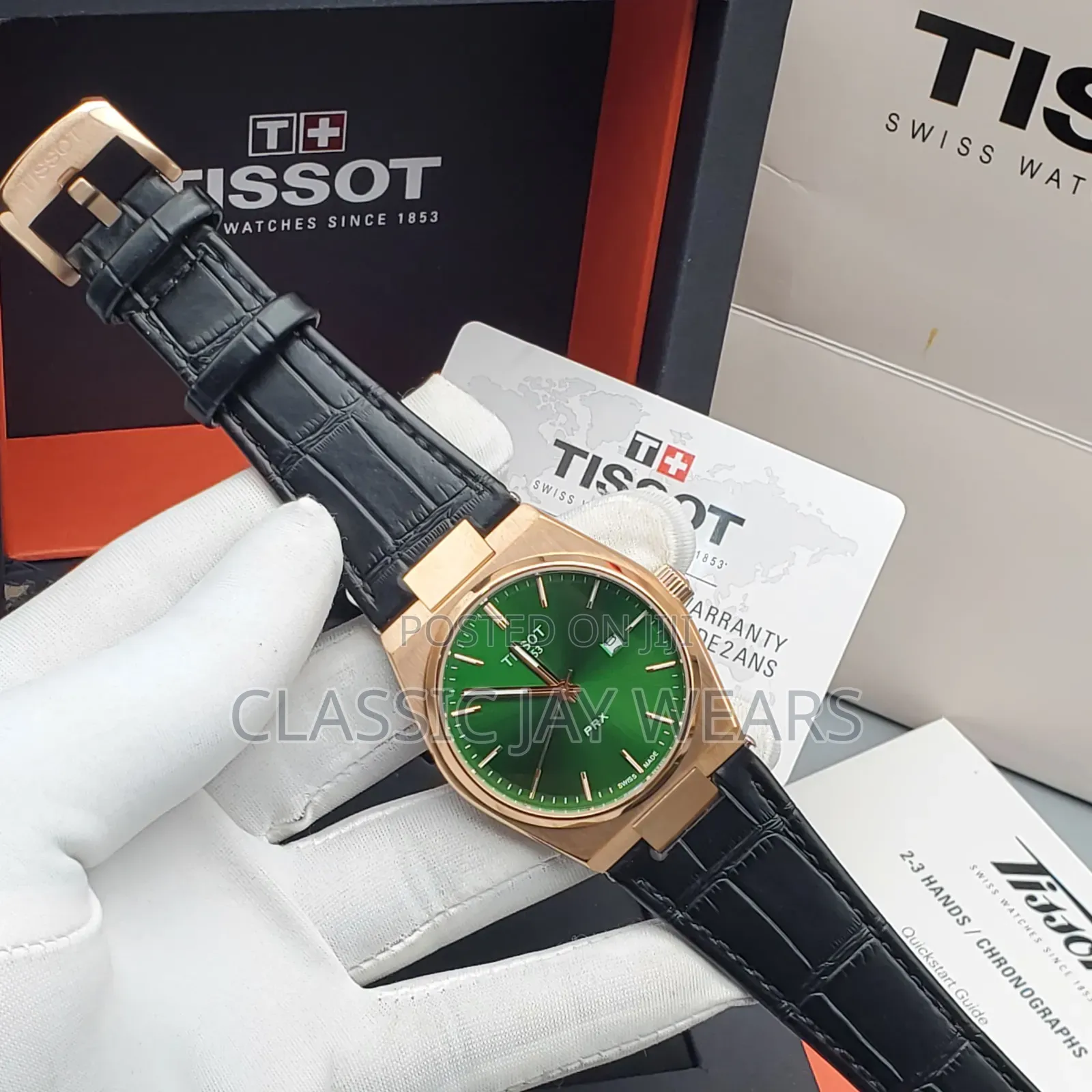 Tissot Black Leather Collections in Store