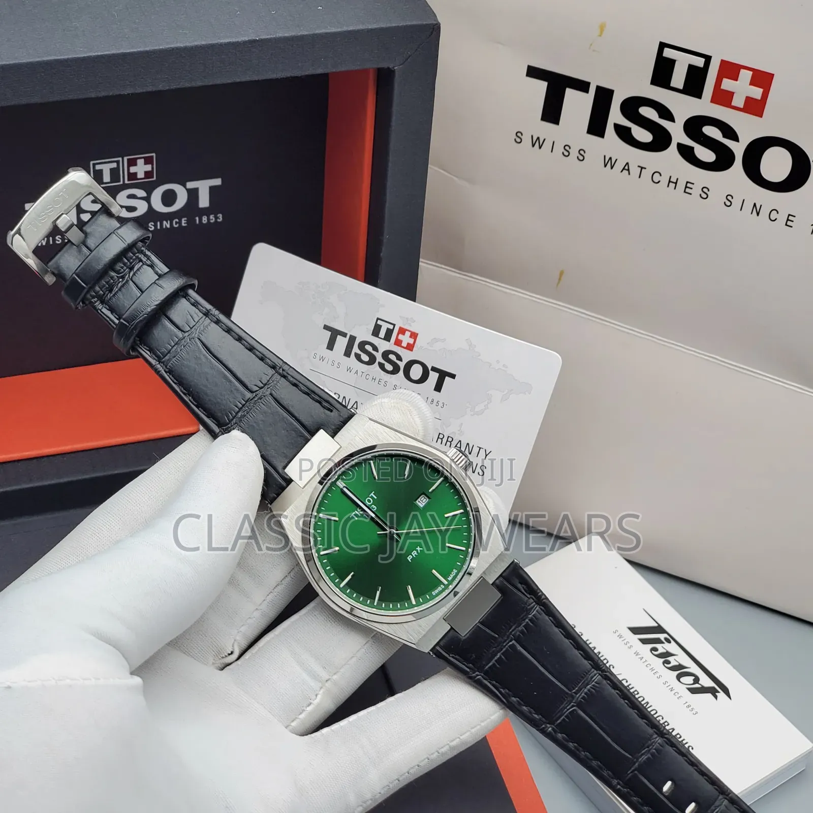 Tissot Black Leather Collections in Store