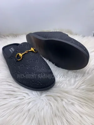 Quality Black Leather Half Shoe