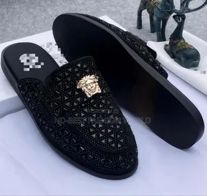 Quality Black Leather Half Shoe